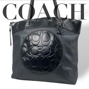 Coach Laura Signature Embossed Leather Tote Bag